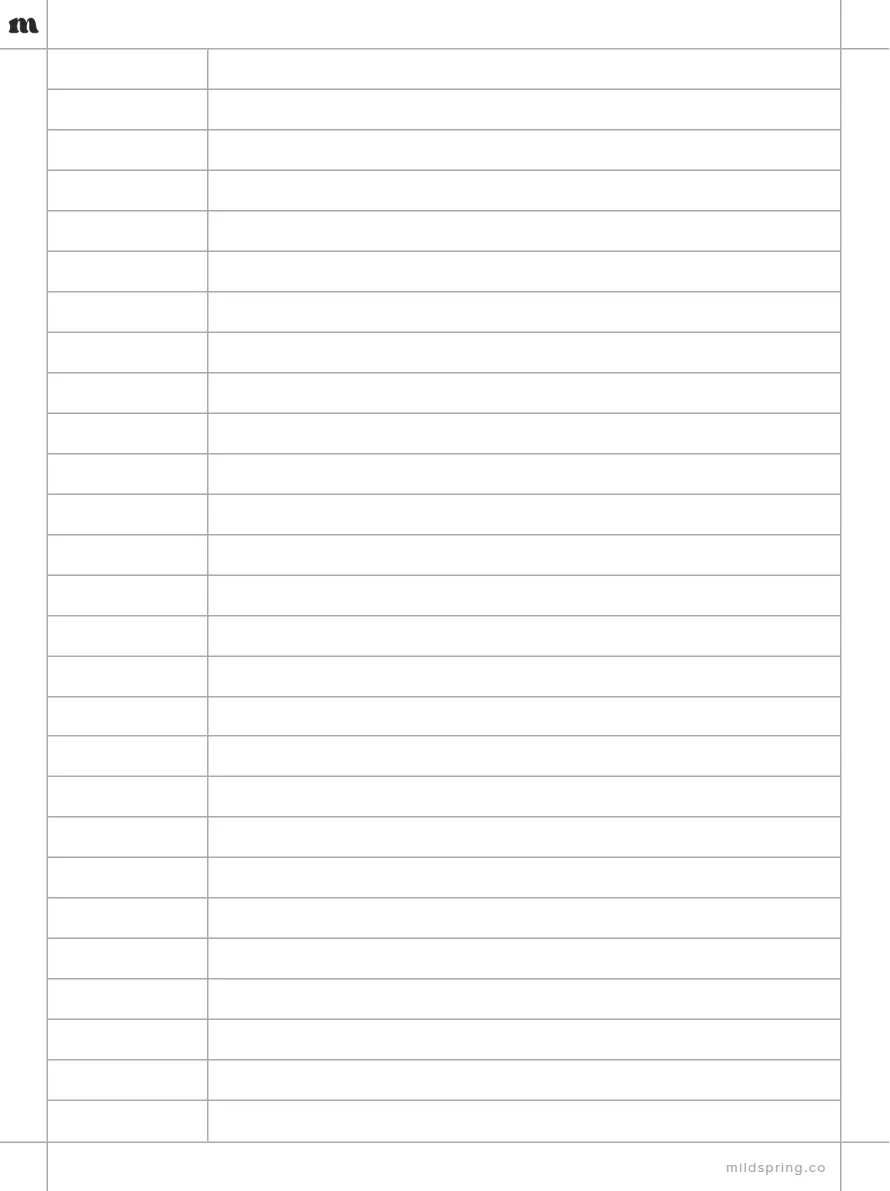 College Ruled template page preview