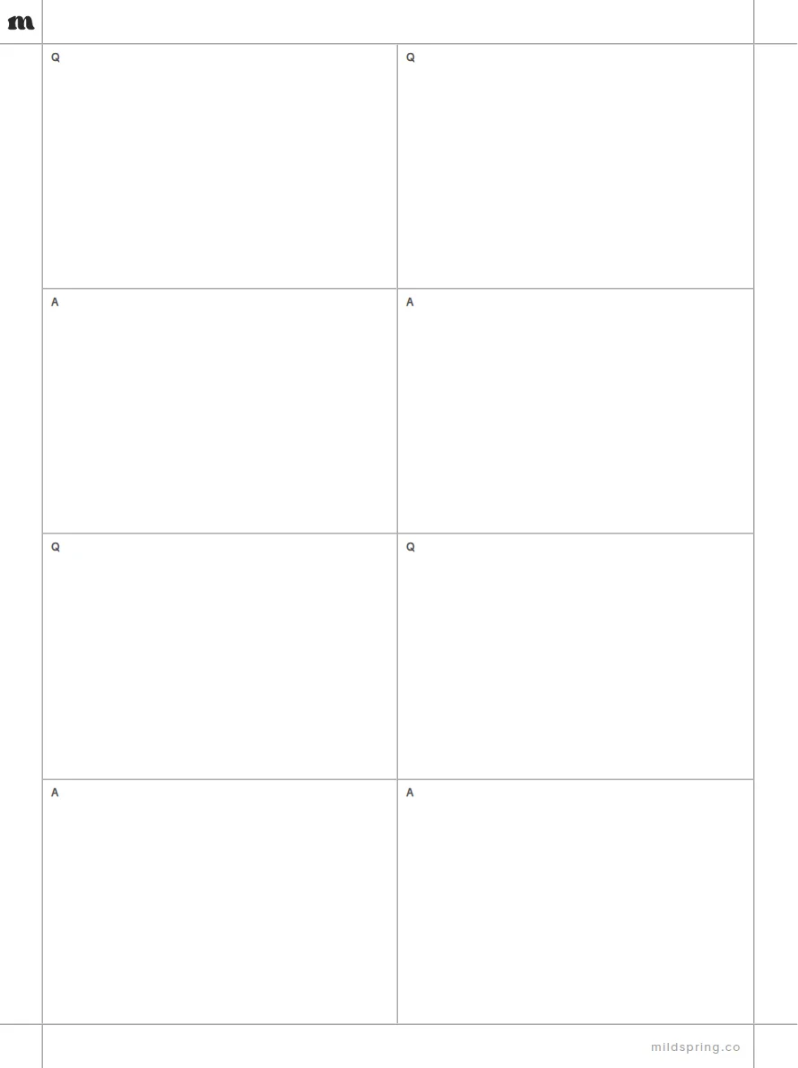 Flashcards template page preview