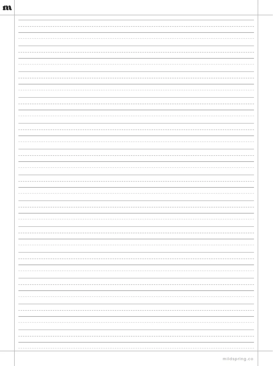Handwriting Practice template page preview