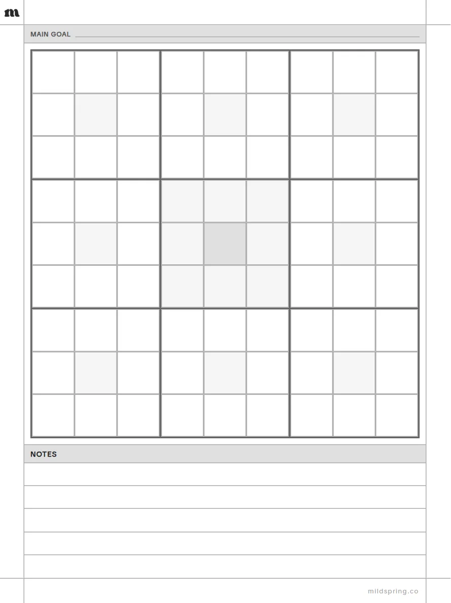 Mandala Chart template page preview