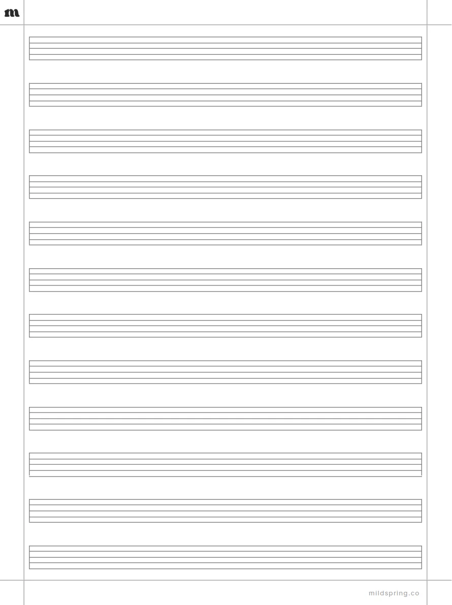Music Staff Paper template page preview