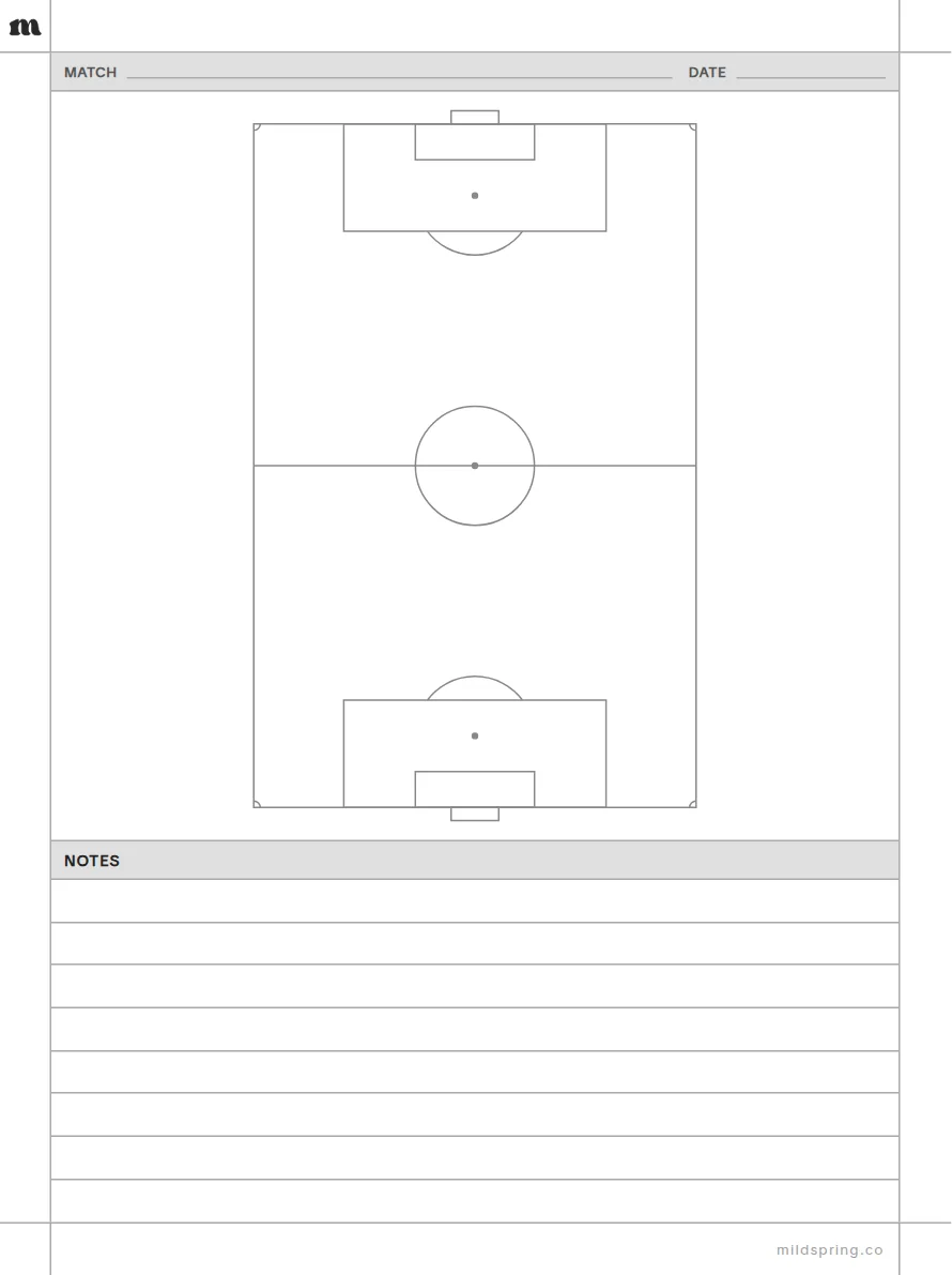 Soccer Tactics Board template page preview